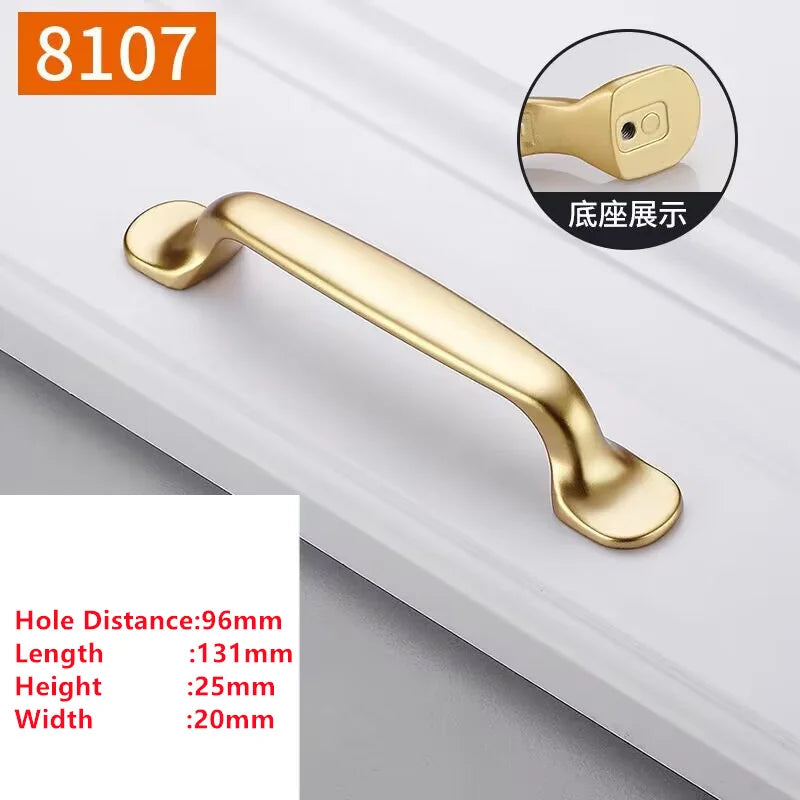 Handles Drawer Cabinet Furniture Kitchen Handles for Cabinet Knob Door Drawer Furniture Kitchen Knob Golden Simplicity Hardware