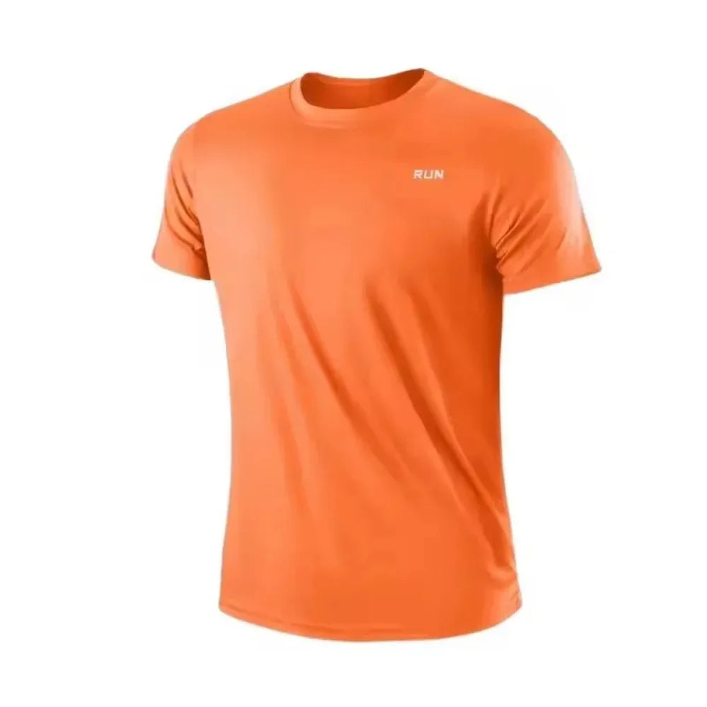 New summer men's quick-drying running and fitness sports shirt - Men's short-sleeved fitness top - Gym T-shirt