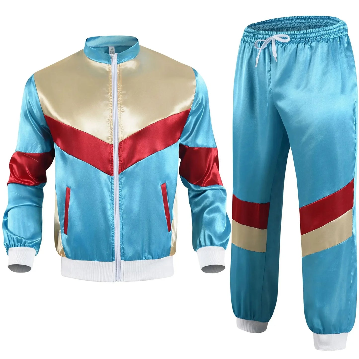 Men's 80s Tracksuit Vintage Hip Hop Windbreaker 80s Disco Tracksuit 90s Shell Suit outfits