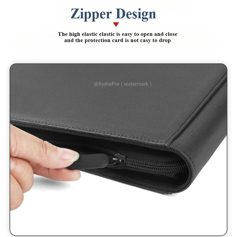 9 Pocket Card Binder for YuGiOh MTG TCG Game Card Holder Holds 252+ Top Loaders Waterproof Card Storage Album