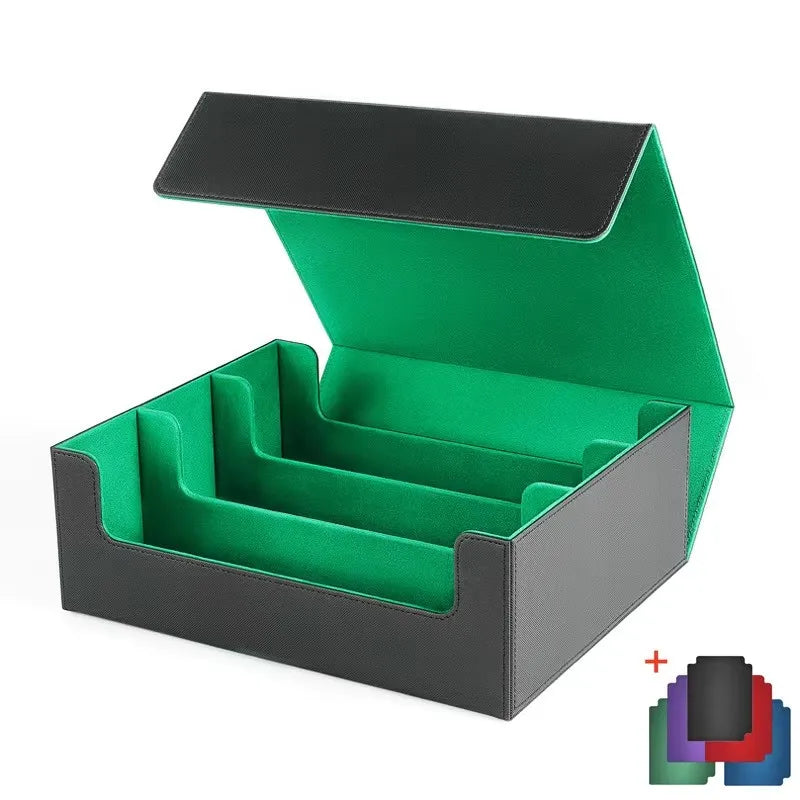 Storage Box For 1800+ Trading Cards PU Leather Commander Card Deck Case Magnetic Closure Card Holder Fits for Magic Game Cards
