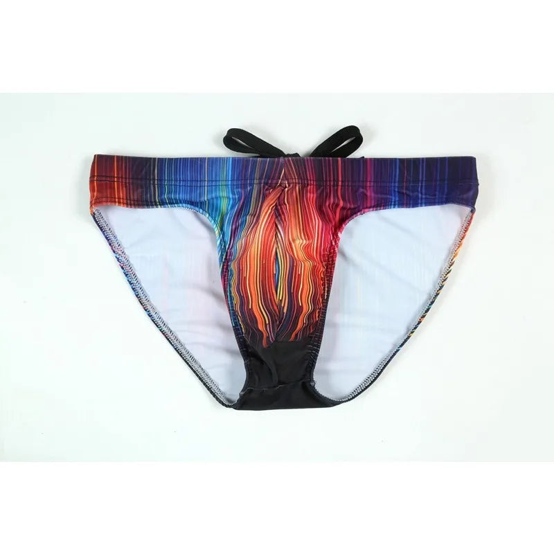 New swimming trunks men's swimsuit printed youth swimming trunks swimming training