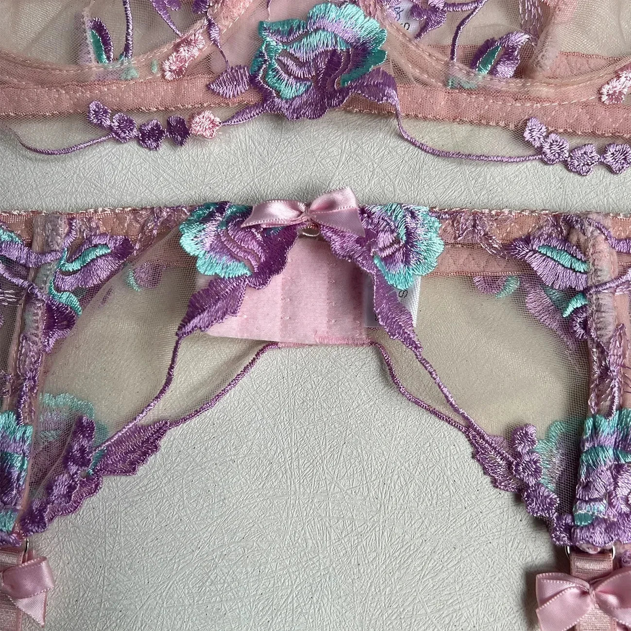 Lenceria Sexi Porno Mujer Sutiã Bordado De Renda Sutiã Tra Lenceria Set Yimunancy-Conjunto De Lingerie Bordado Floral Feminino