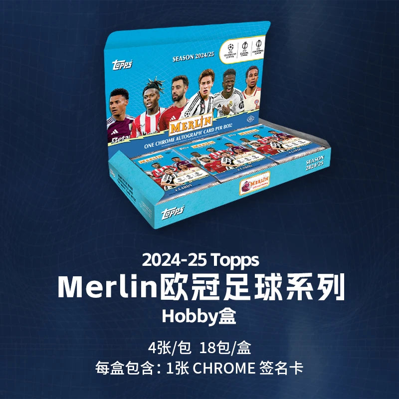New 2024-25 Genuine Topps Merlin UEFA Club Competitions Merlin UCC Football Card Star Card Collectible Cards Toy Holiday Gift