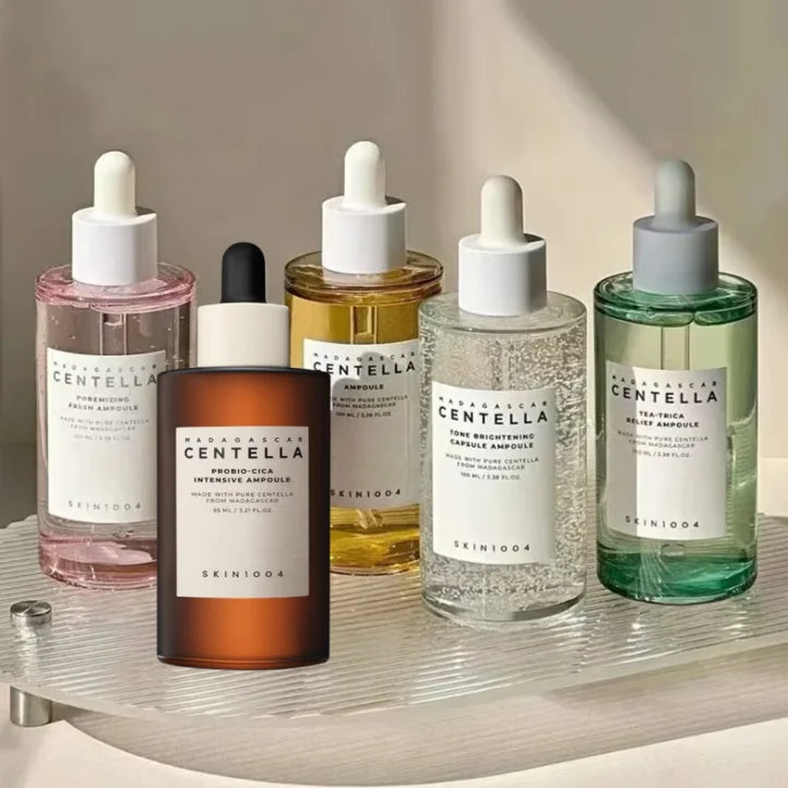 Korean Centella Ampoule Series,Poremizing Fresh,Brightening,Intensive Ampoule Face Pore Care Soothing Serum Skincare Products