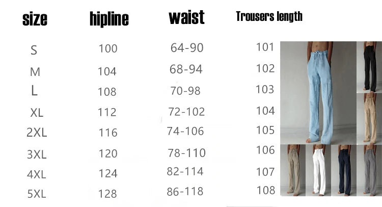 Men's Lightweight Long Pants Summer Solid Color Breathable Loose Trousers Male Elastic Waist Casual Pants Harajuku Trousers