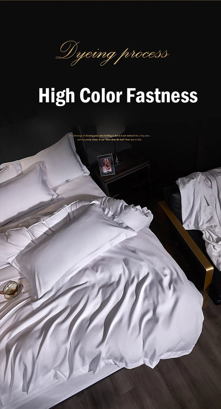 Simple Bedding Set for 5-star hotels 3/4Pcs Duvet Cover,Sheet Pillowcases Double Queen King size Homestay Quilt Cover bed Linen