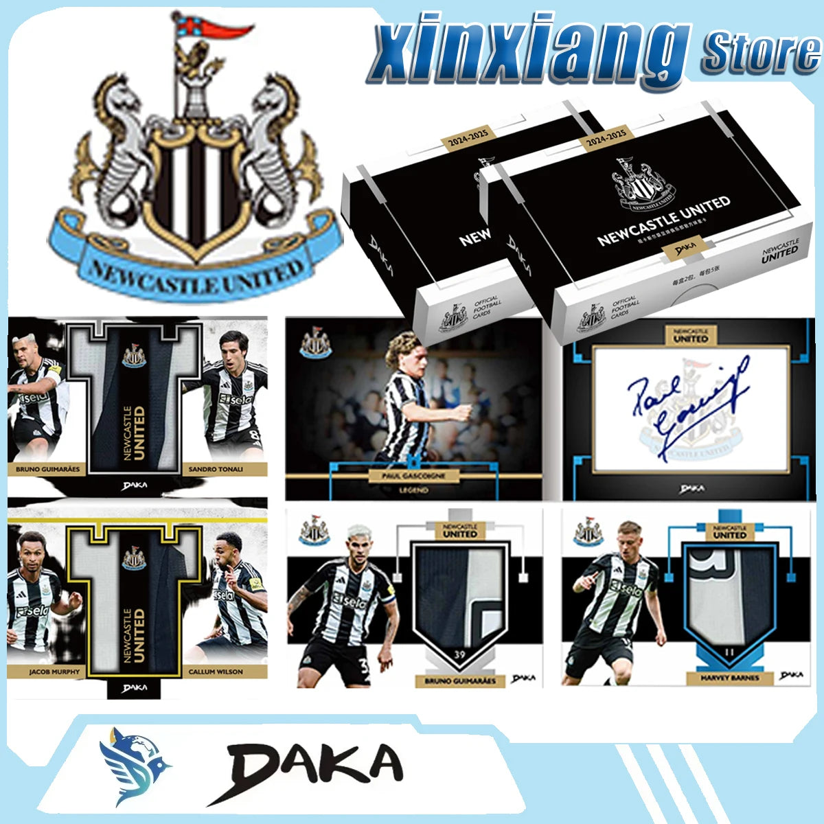 Genuine DAKA 2024-25 Sports Competition Season Isak Autograph Card Newcastle United Official Football Collectible Trading Cards