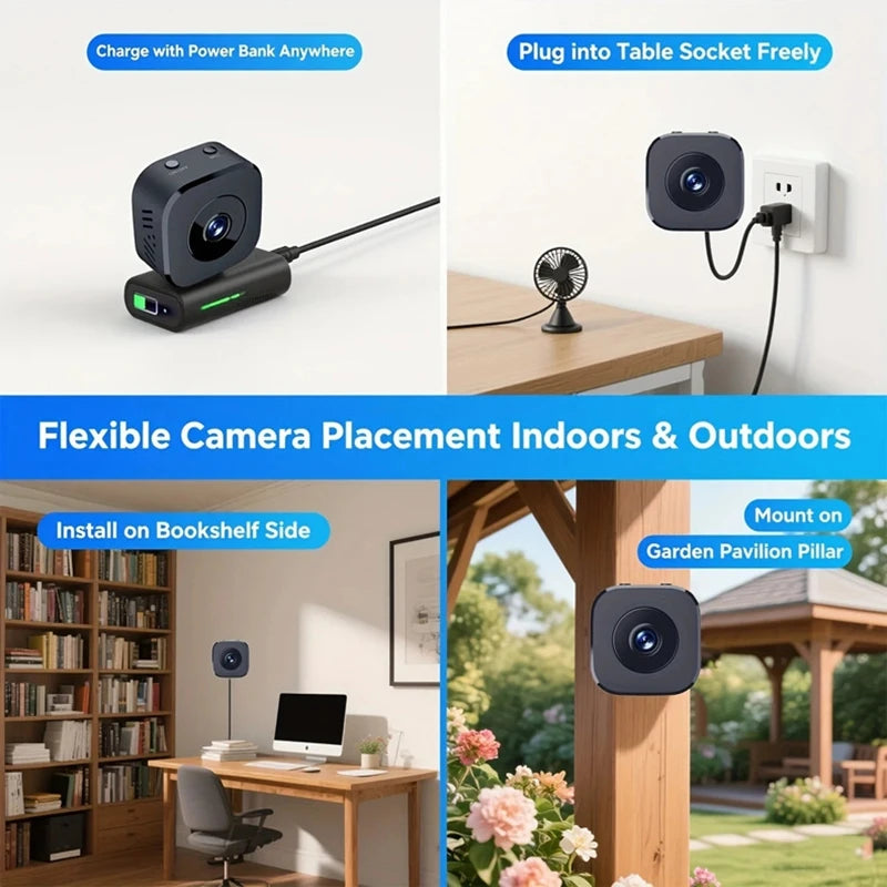 2026 New Smart Security Camera Pro 8K HD Wireless Motion Detection Infrared Night Vision 2.4G WiFi Surveillance 2 Way Audio Cam
