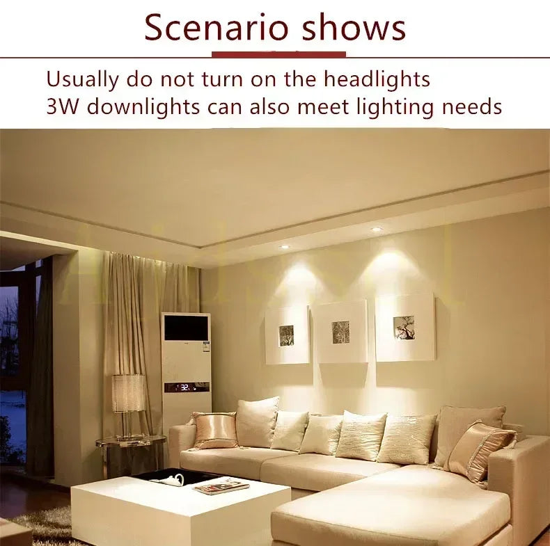 Dimmable LED Downlight Tri-tone light 110/220V Spot 5W 7W 9W 12W 15W Recessed in LED Ceiling Downlight Light Warm white Lamp
