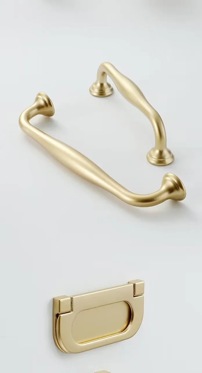 Handles Drawer Cabinet Furniture Kitchen Handles for Cabinet Knob Door Drawer Furniture Kitchen Knob Golden Simplicity Hardware