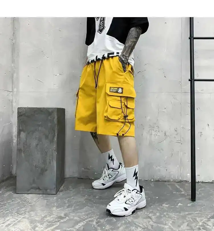 HKSH Summer Men's Workwear Shorts Trendy Brand Ins High Street Loose Outerwear Knee-length Pants Trendy Straight Pockets HK0673