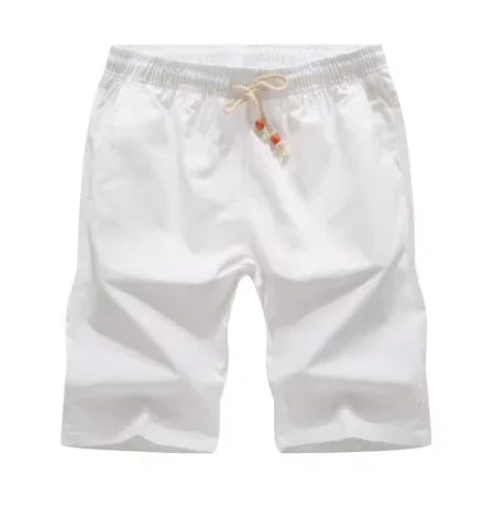 2025 NEW Cotton shorts for men in summer, thin fit, slim fit, casual, sporty, five inch mid length, youth elastic band shorts