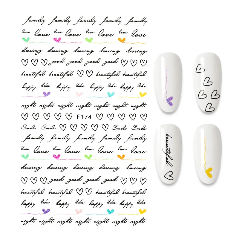 1PCS Black White Butterfly Laser Nail Stickers Y2K Nail Art Decoration Abstract Lines Bronzing Flowers Stickers For Nails