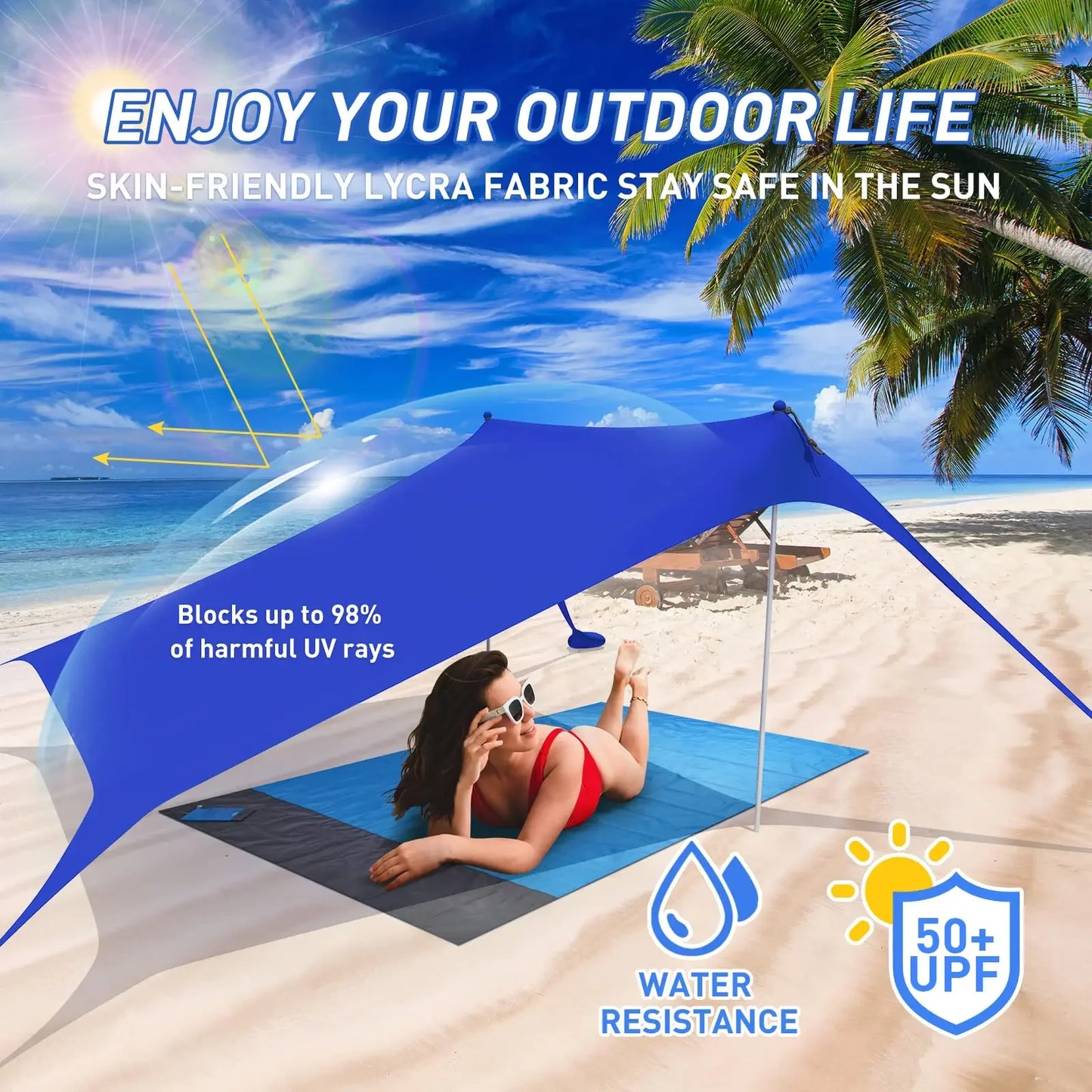 Sunshade Beach Tent Sunscreen Vacation Tent Beach Party   Carpas Para Jardin Umbrella  Beach Awning Tent Sun Protection