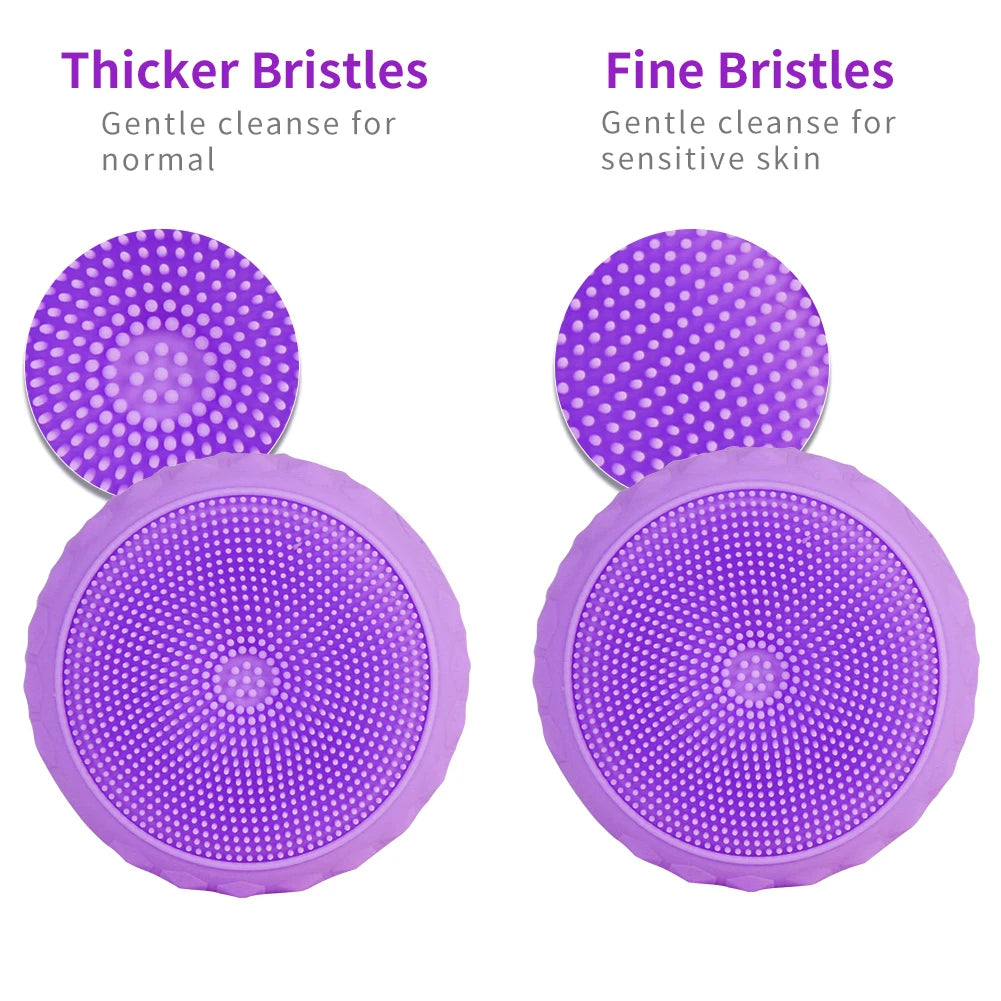 Facial Cleansing Brush Made with Ultra Hygienic Soft Silicone, Waterproof Sonic Vibrating Face Brush for Deep Cleansing, Gentle