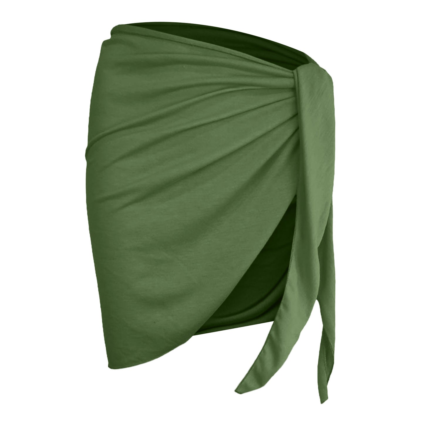 Women Cover Up Skirt Solid Color Swimsuit Female Side Knot Cover-Ups Summer Beach Dress Swimwear Bikini Cover Up пляжная одежда
