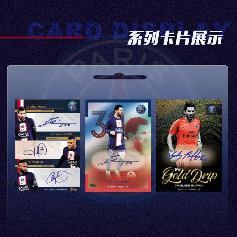 2023-24 Topps Paris Saint Germain PSG Team Set Soccer Card Mystery Box Genuine Trading Cards Game Toys Holiday Birthday Gifts