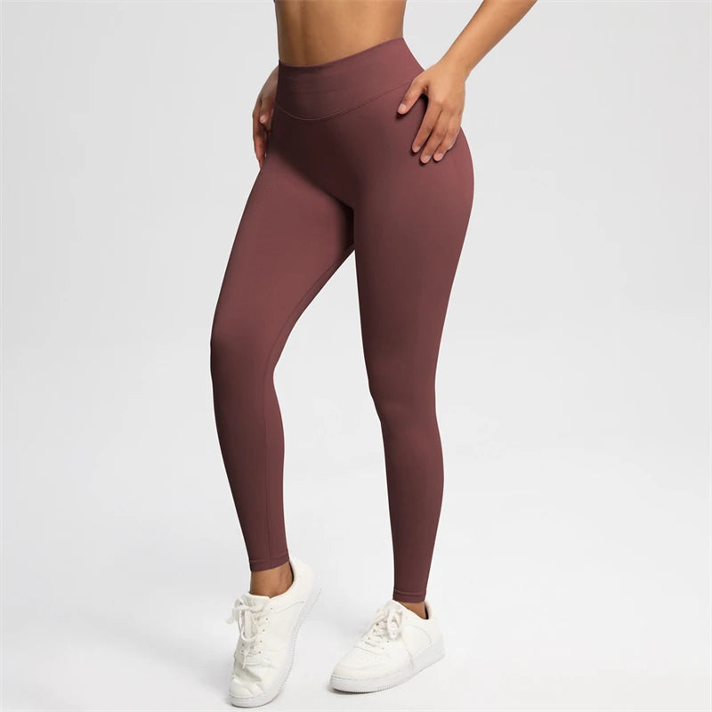 2026 Bum Shaping Leggings Women Seamless Sports Yoga Pants Low Ribbed Band Gym clothes Fitness Workout Scrunch Butt Tight