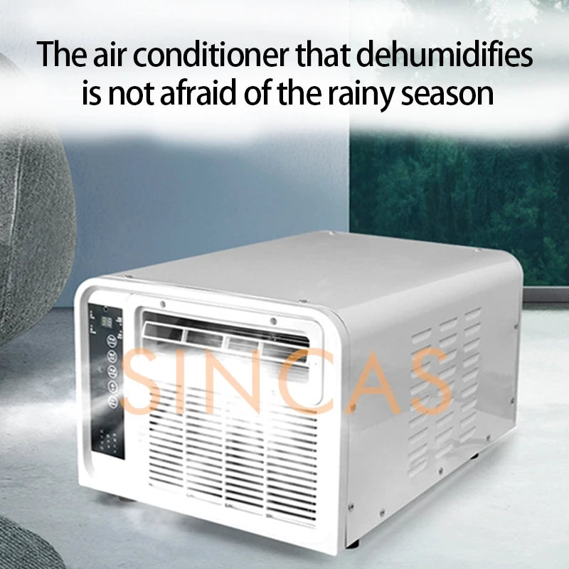 Portable Air Conditioner Heating and Cooling Doal Mode Compatible Energy Saving Mobile Air-Con with Remote Control for Outdoors