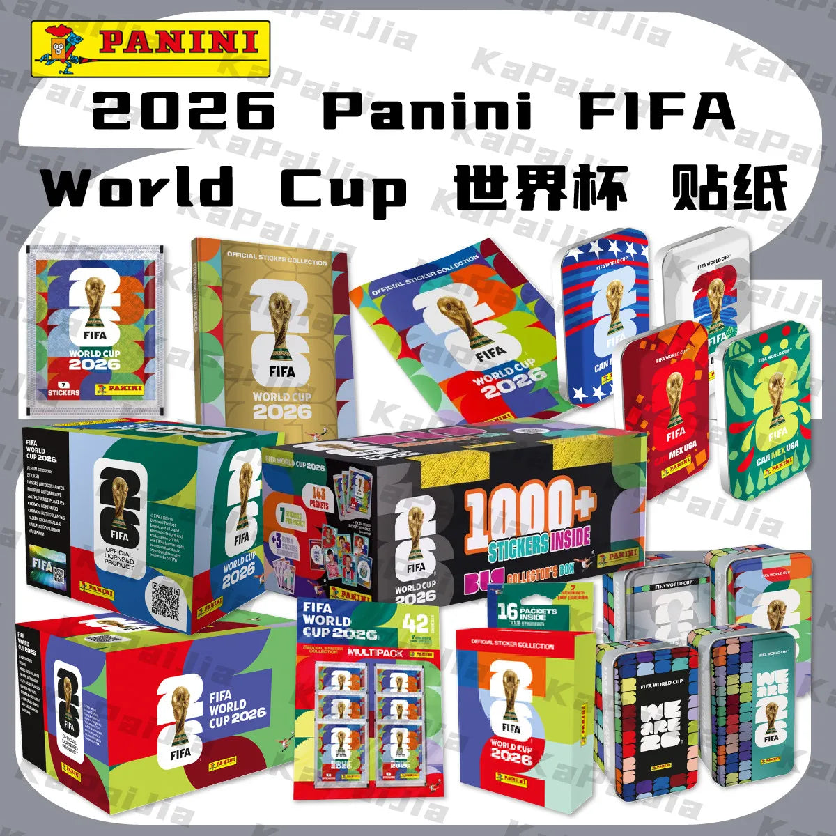 Genuine 2026 2018 2014 Panini World Cup Stickers Box Official Football Collectible Sticker Packs Anime Peripheral Gift Toys