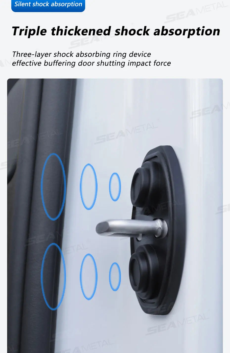 BLALION Car Door Closing Shockproof Silicone Cushion Mute Shock Absorber Protective Covers Mute Buffering Cushion Accessories