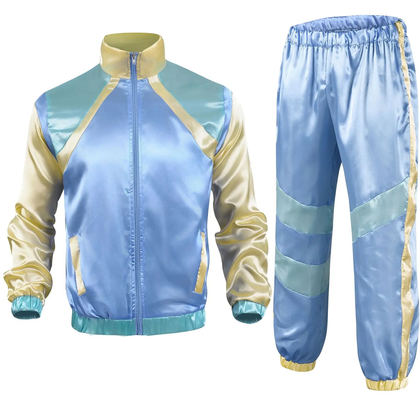 Men's 80s Tracksuit Vintage Hip Hop Windbreaker 80s Disco Tracksuit 90s Shell Suit outfits