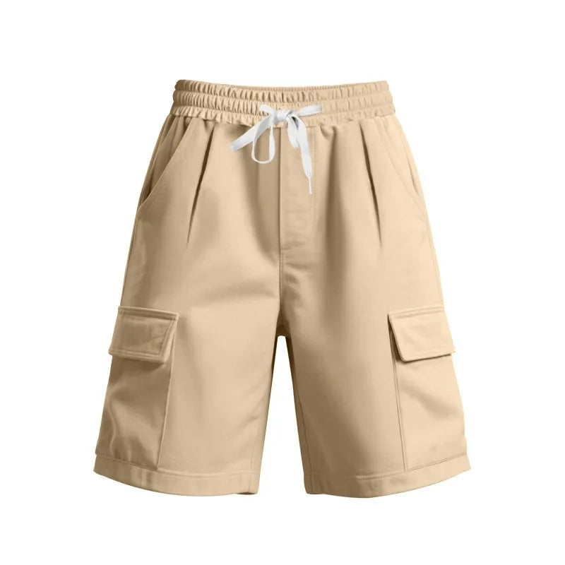 Sports five-point pants men's summer breathable and skin-friendly loose squat jogging casual multi-pocket tooling shorts
