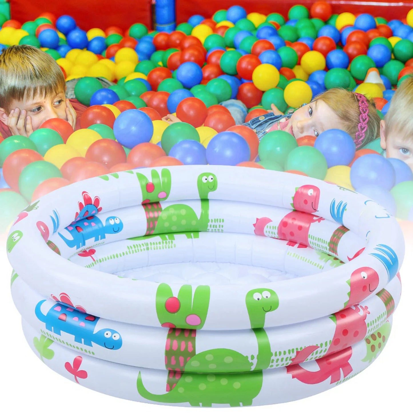60cm/23.6in With Eco-friendly PVC Material Baby  pool Inflatable Little Pump Pool Wear-Resistant For Babies Kids Training