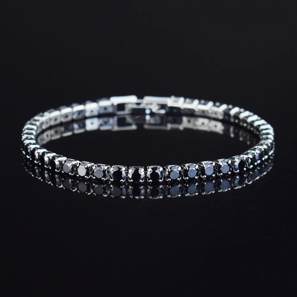 4mm Micro-inlaid Zircon Tennis Bracelet for Women 2025 New Men Bracelet Homme Jewelry Accessories Wholesale