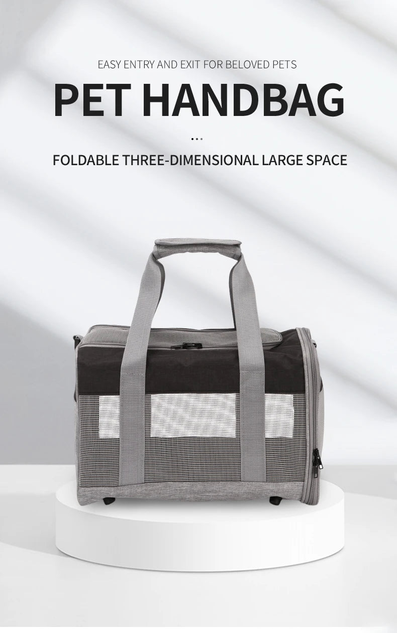 Pet Carrier Soft Travel Bag for Cats And Dogs Breathable Honeycomb Board Detachable Veterinary Cat Car Bag Support Board