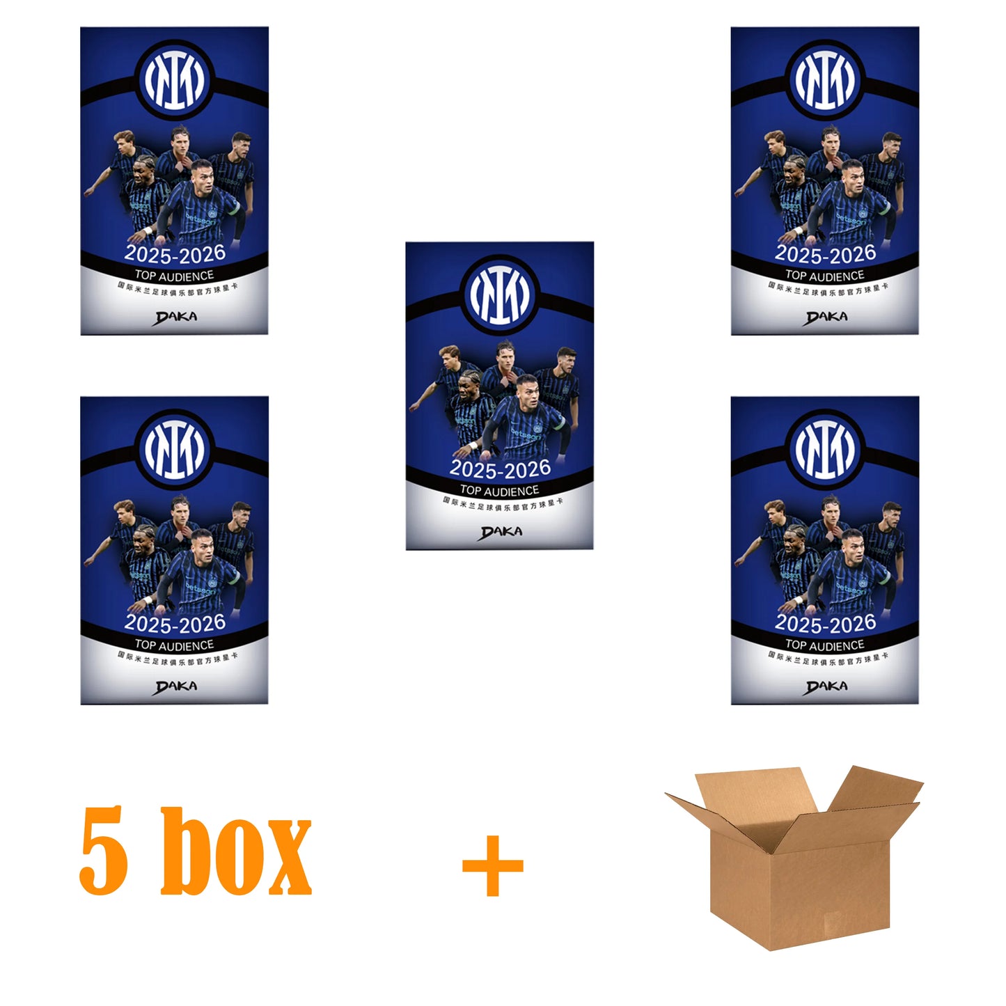 Genuine Daka 2025-26 Top Audience Series Internazionale Milano Real Madrid Barcelona Collection Card Football Club Official Box