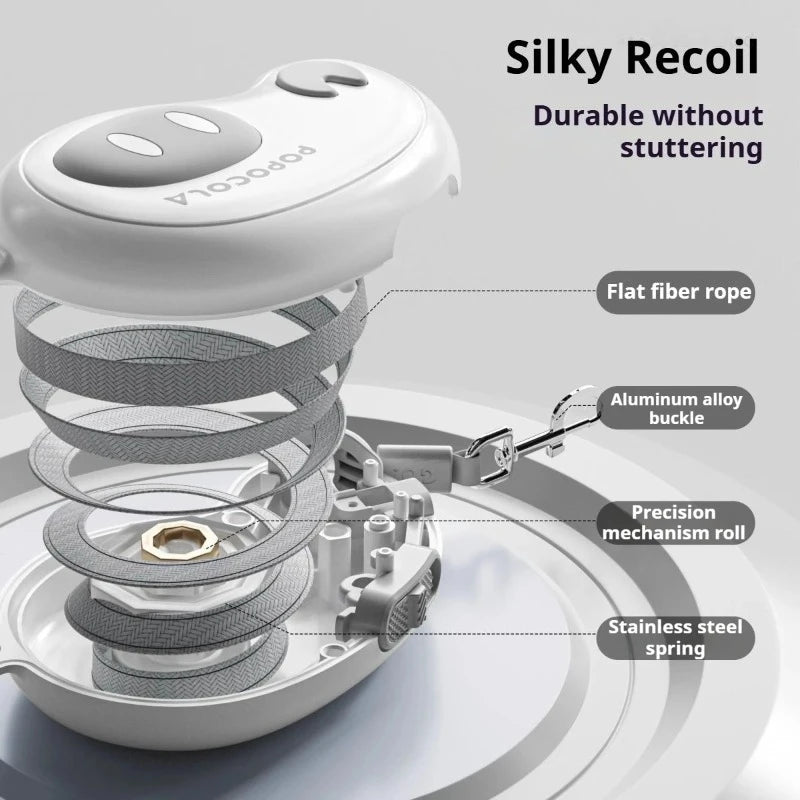 POPO Pet Mini Automatic Retractable Traction For Outdoor Walking Small Dogs Traction Rope Lightweight Dog Walking Rope Pet Items