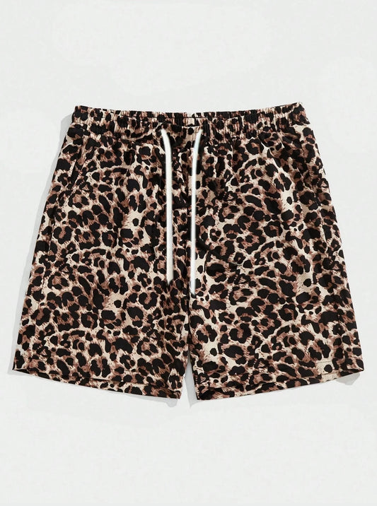 Summer Classic Leopard Dot Men Beach Shorts Fashion Casual Men Women Daily Shorts Acation Shorts Loose Surfing Swimming Shorts