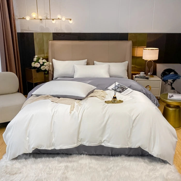 Nordic 100% Cotton Bedding Set with Sheet Duvet Cover Pillowcases Single Couple Bedsheet King Queen Double Twin Size Bed Linen
