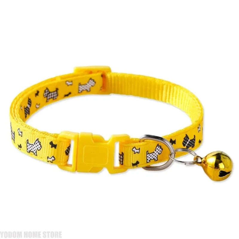 Pet Collar Universal for Cats and Dogs, Adjustable Size, Cute Pattern, Sturdy and Durable Small Cat and Dog Collar