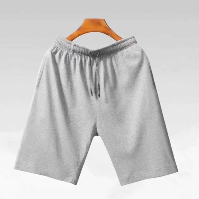 Summer Men's Shorts New Casual Loose Cotton Shorts Solid Color Comfortable and Breathable