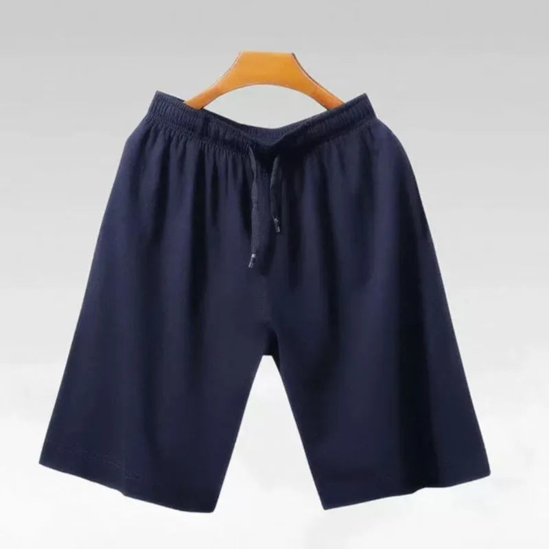 Summer Men's Shorts New Casual Loose Cotton Shorts Solid Color Comfortable and Breathable