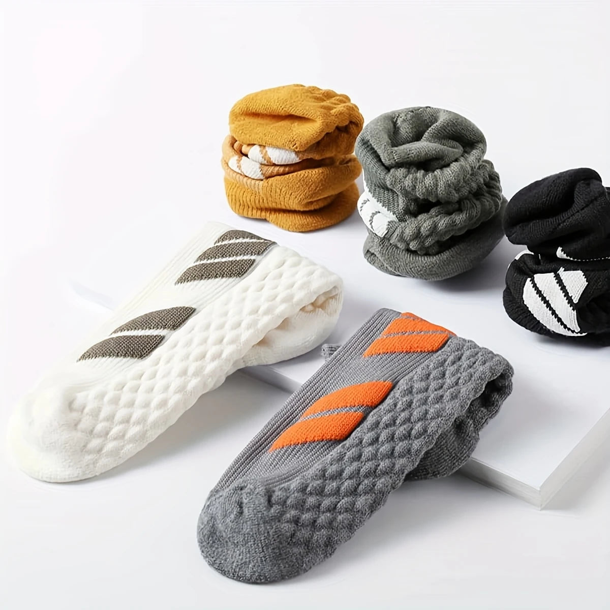Sports Socks Men's Women's Large Size, Striped Design, Spring Summer, Thin Running Socks, Breathable, Fitness Hiking Socks