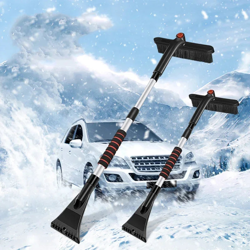 Extendable Car Snow Shovel Ice Scraper Winter Auto Windshield Cleaner Brush Detachable Broom Snow Removal Tool Accessories