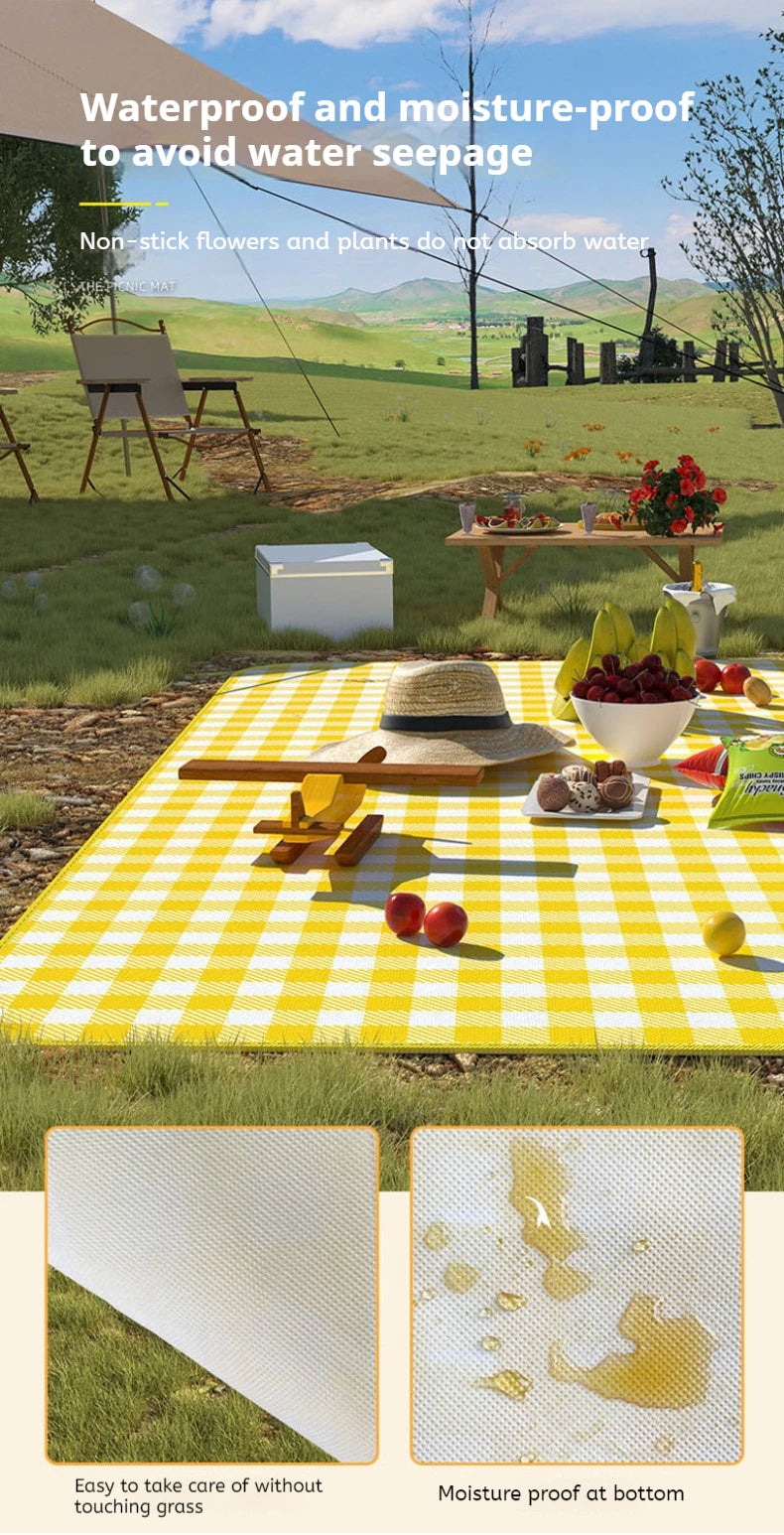 Outdoor Picnic Mat Waterproof Moisture-Proof Camping Ground Mat Thickened Picnic Blanket for Outdoor Activities and Grass Land