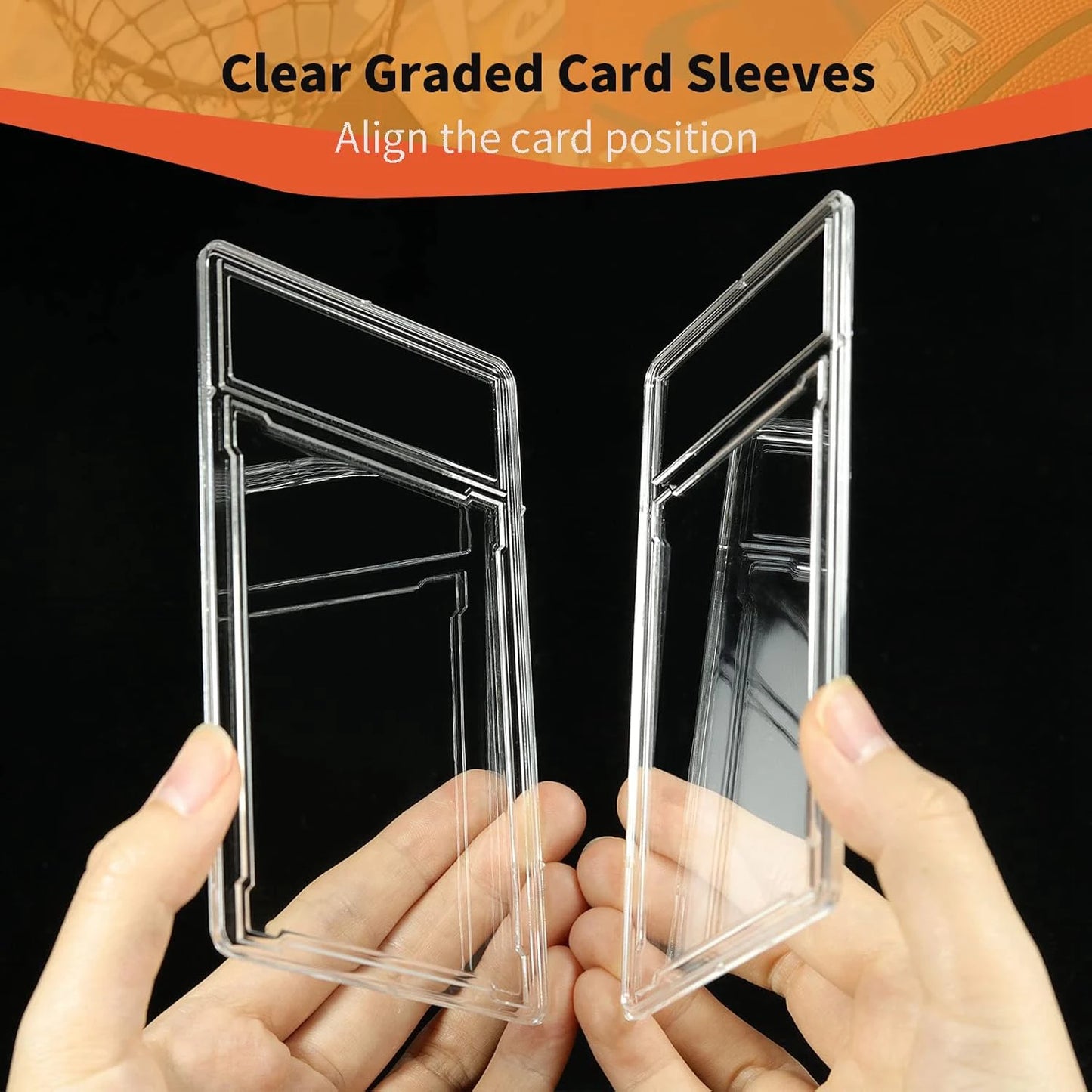 Game Card Holder Trading Graded Cards Protectors Hard Plastic Label Position Fit Display Slab Baseball Sports Yugioh Standard