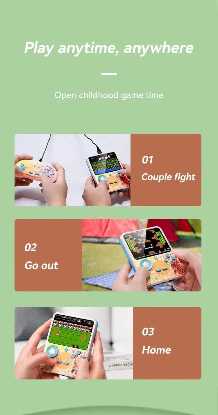 G6 Game Console 3.5 Inch Screen Handheld Portable Support 2 Players Video Gaming Machine for Kids