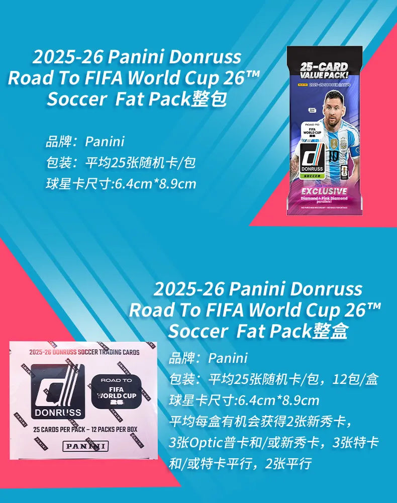 Panini 2026 Donruss Road To FIFA World Cup Messi Cristiano Ronaldo Collection Card Periphery Boy Surprise Gift Rare Toy