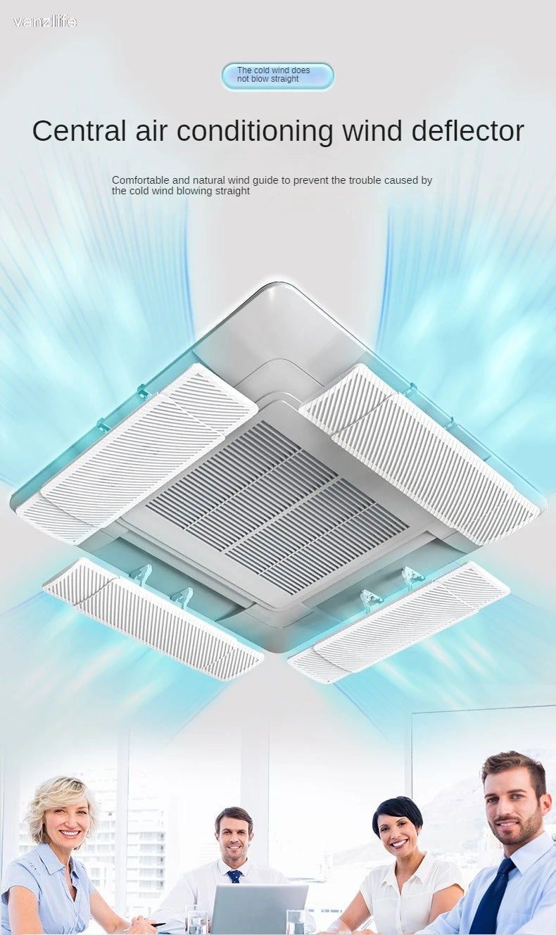Central Air Conditioner Windshield Air Guider Ceiling Suspended AC Outlet Baffle Deflector Anti-Direct Blow Cassette Universal