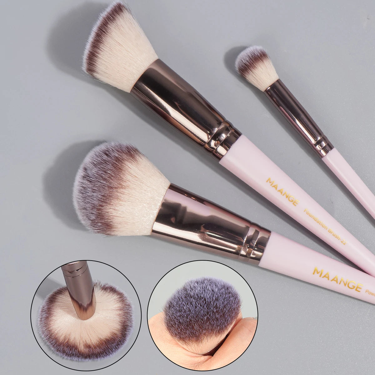 MAANGE 54PCS Professional Makeup Tools Kit with Bag 30PCS Makeup Brush Set Makeup Sponge Removal Puff Makeup Storage Bag Travel