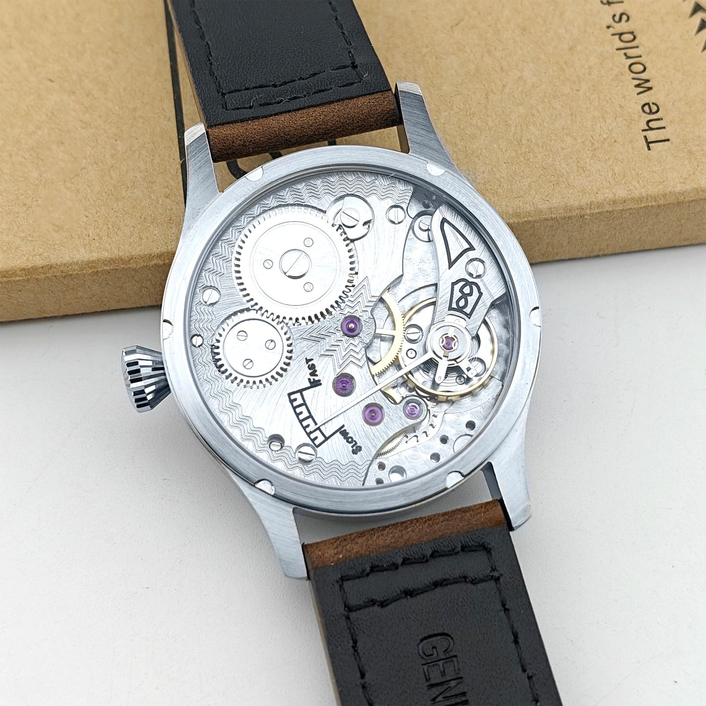 Corgeut Luxury Sapphire Glass 42 Mm Dial St3600 Or St3601 Hand-Wound Movement 316L Steel Case Men'S Watch 30 M Water Resistant