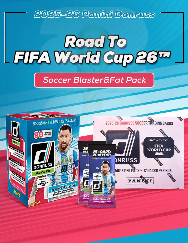 Genuine 2026 Panini Donruss Road To FIFA World Cup Messi & CR7 FIFA World Cup Football Star Cards Anime Peripheral Gift Toys