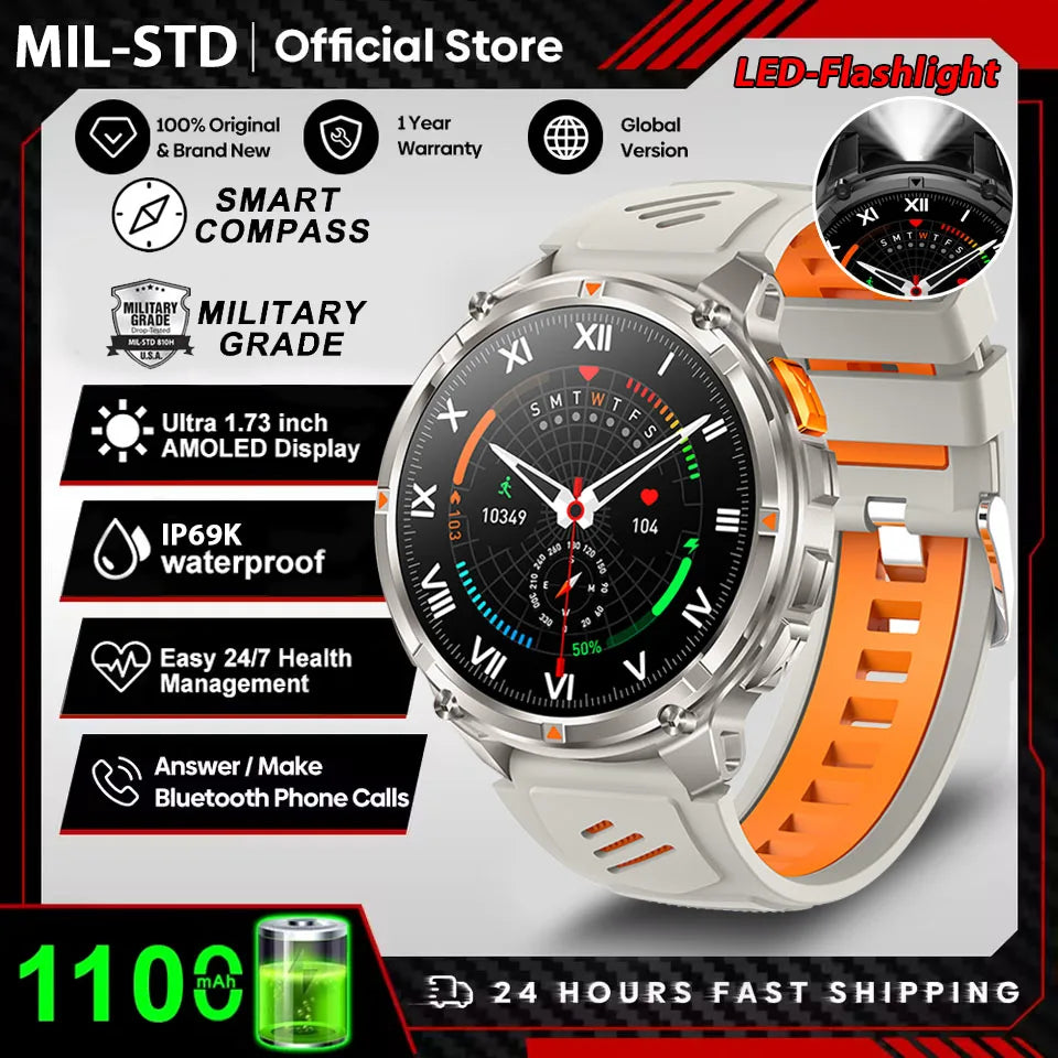 New T-Rex3 Ultra 1100mAh Battery Smart Watch GPS Track Compass IP69K Waterproof Sports tracker Outdoors Military Smartwatches