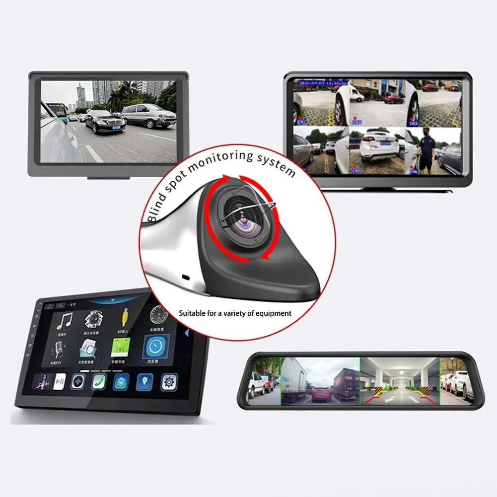 CMS Car Rear View Camera, Blind Spot Auxiliary Reversing System, Backup Side Camera Screen, IP68 Waterproof AHD Smart Monitor